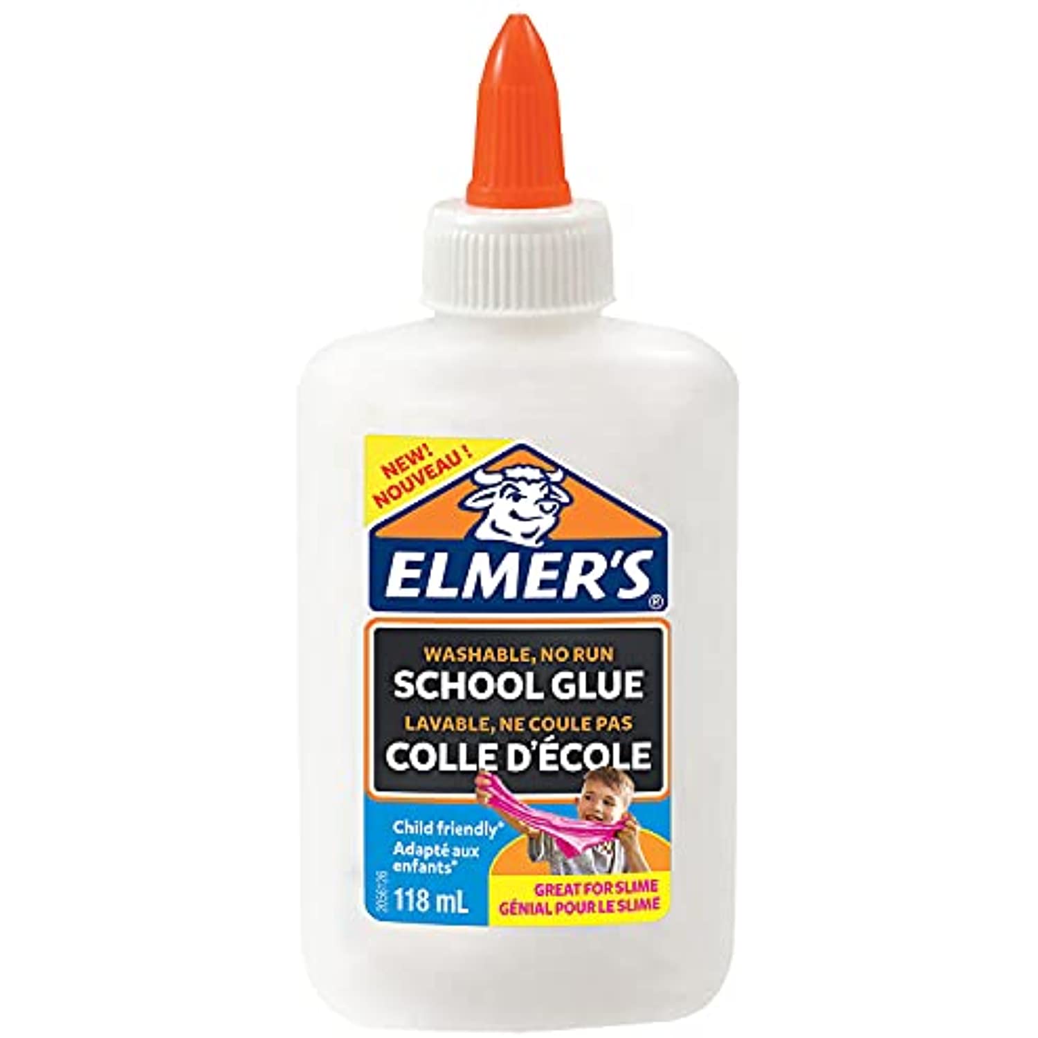 Elmer's Liquid PVA Glue, Washable, White, 118ml Great for Making Slime 